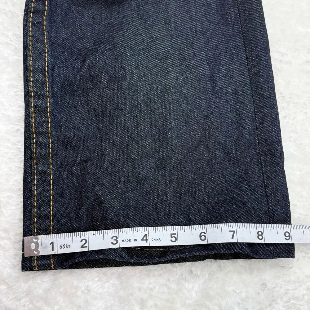 True Religion Dark Wash Ricky Relaxed Straight Jeans w/o Flap / No Flap // Men’s